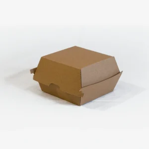 Boîte à hamburgers en carton ondulé 13,5×14,5×8 cm (300 unités)